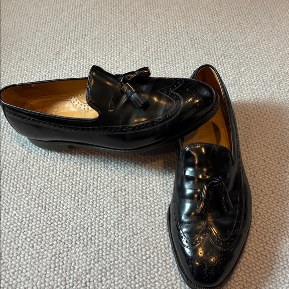 Johnston & Murphy Other - Johnston & Murphy Aristocraft Black Leather Tassel Loafers, Mens Size 10